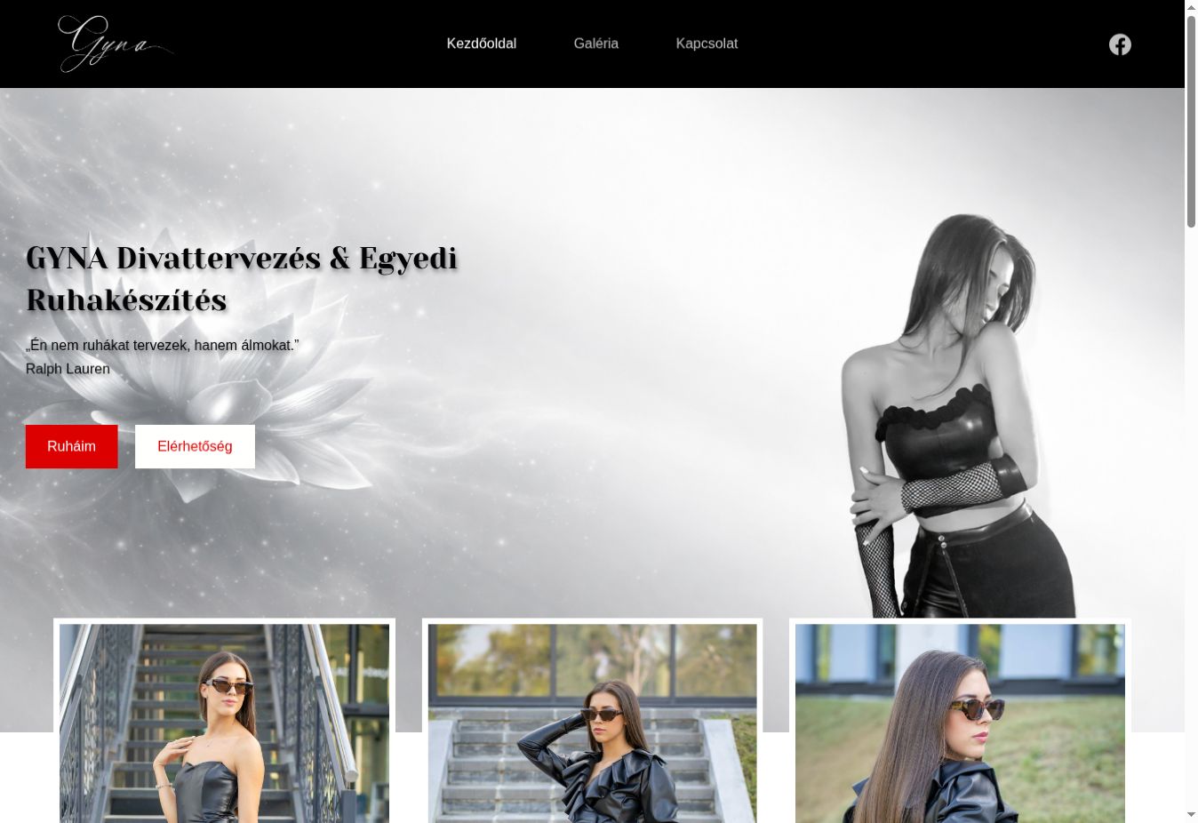 Gyna – weboldal-előnézet
